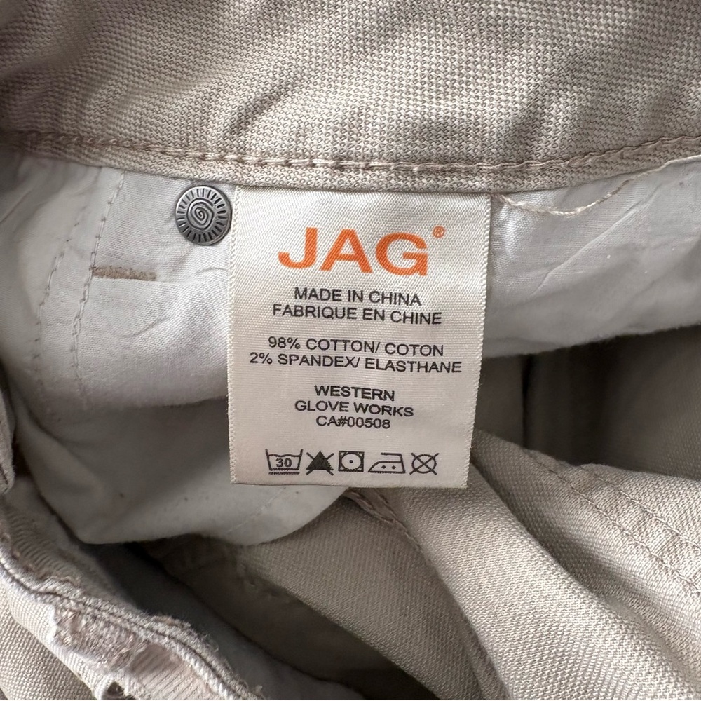 JAG JEANS Low-Rise Straight Leg Jeans in Creamy Tan Size 12P -- CLOSET MUST HAVE - Picture 9 of 10
